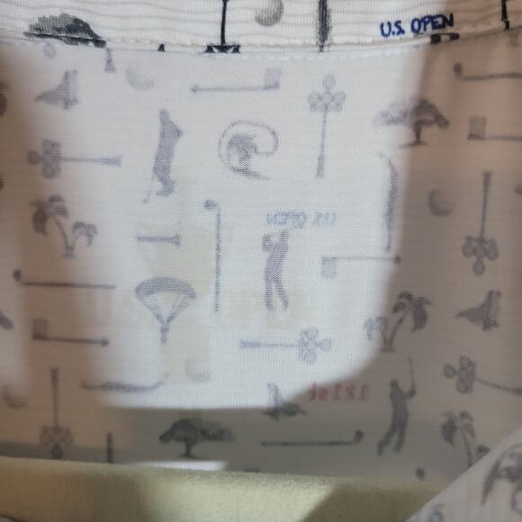121st US Open Size M Golf Torrey Pines All Over Print Polo Rugby Shirt White - Picture 3 of 9